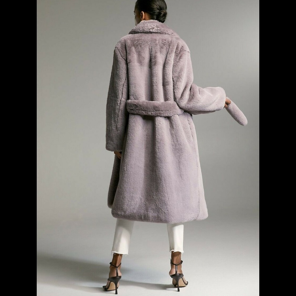 Aritzia Babaton Watt Faux Fur Coat in Cinnamon Brn - Picture 3 of 7